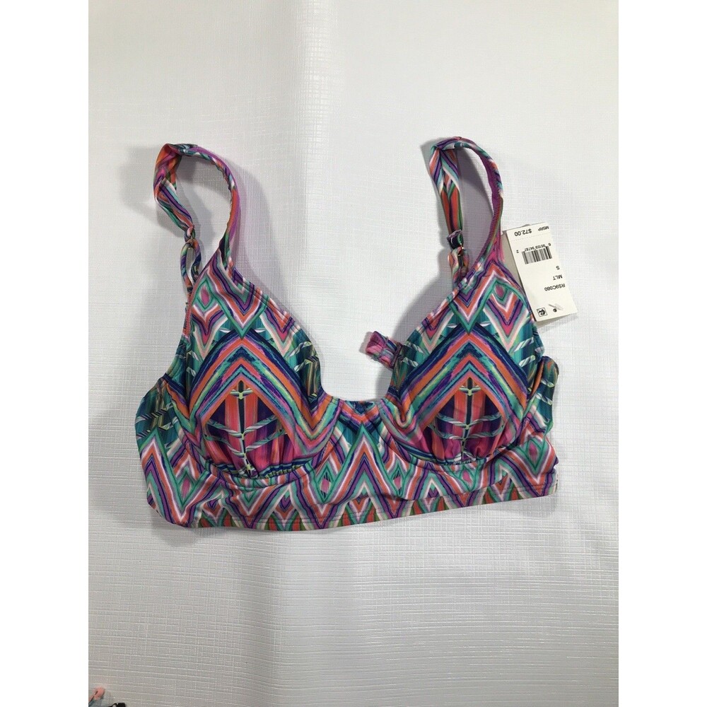 KENNETH COLE REACTION Floral Swim Top Size Small